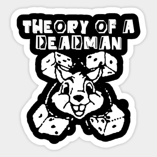 theory bunny dice Sticker